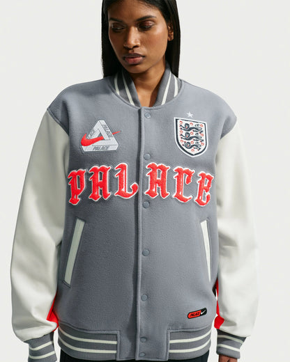 Nike x Palace Eng Varsity Jacket - Pewter Grey — view 3 of 6