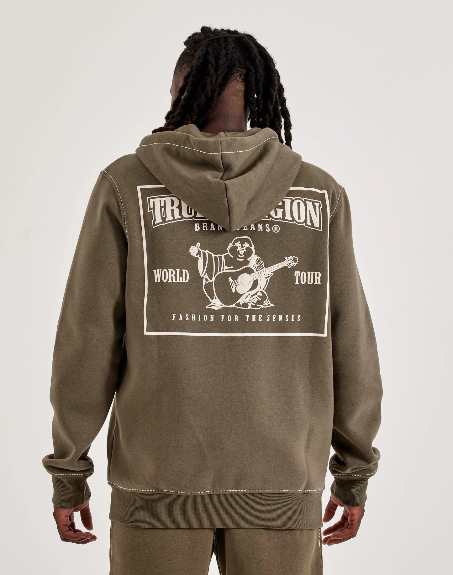 True Religion Big-T Full-Zip Fleece Hoodie — view 2 of 4