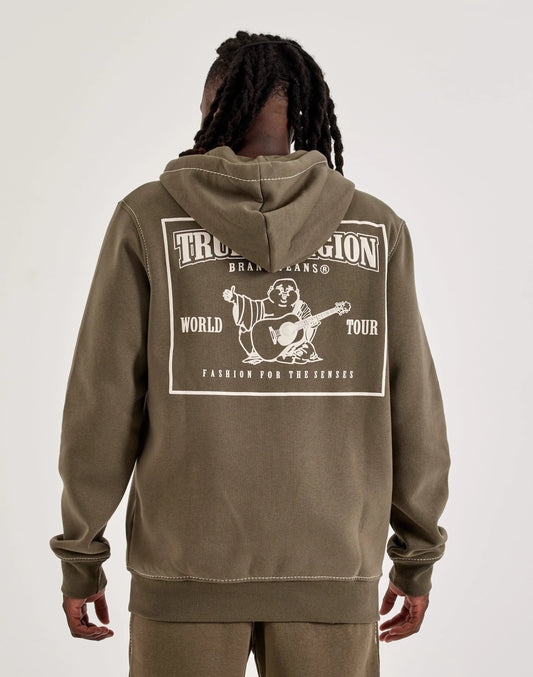 True Religion Big-T Full-Zip Fleece Hoodie — view 2 of 4
