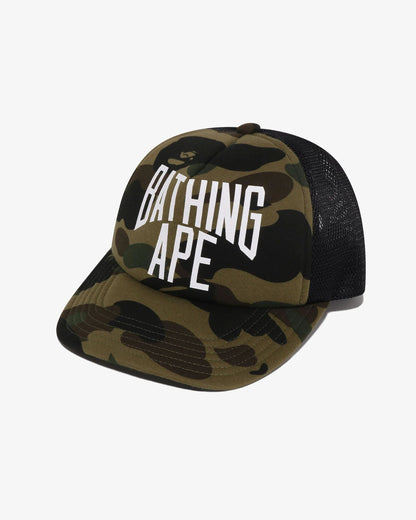 BAPE 1st Camo NYC Logo Mesh Cap - Green Camo — view 1 of 3