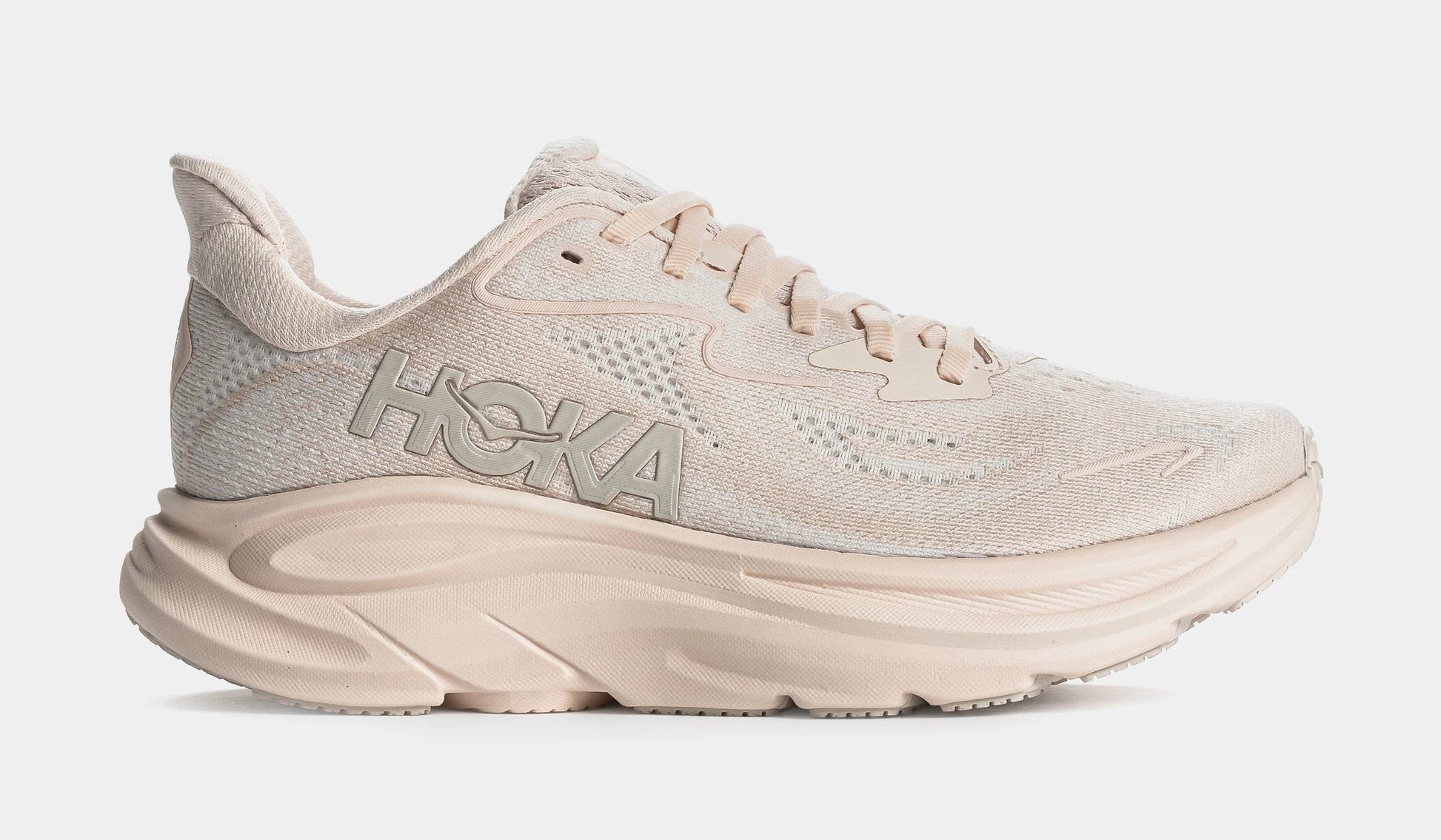 Clifton 10 Womens Running Shoes (Beige) — view 2 of 6
