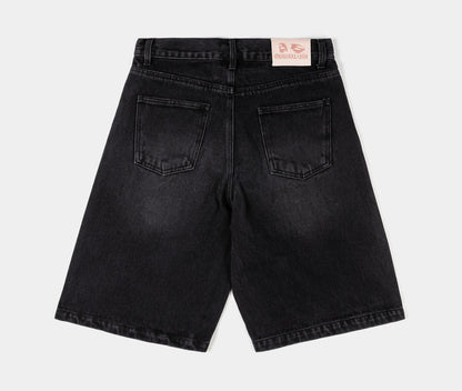Original Sin God's Favorite Denim Womens Shorts (Black/Silver)