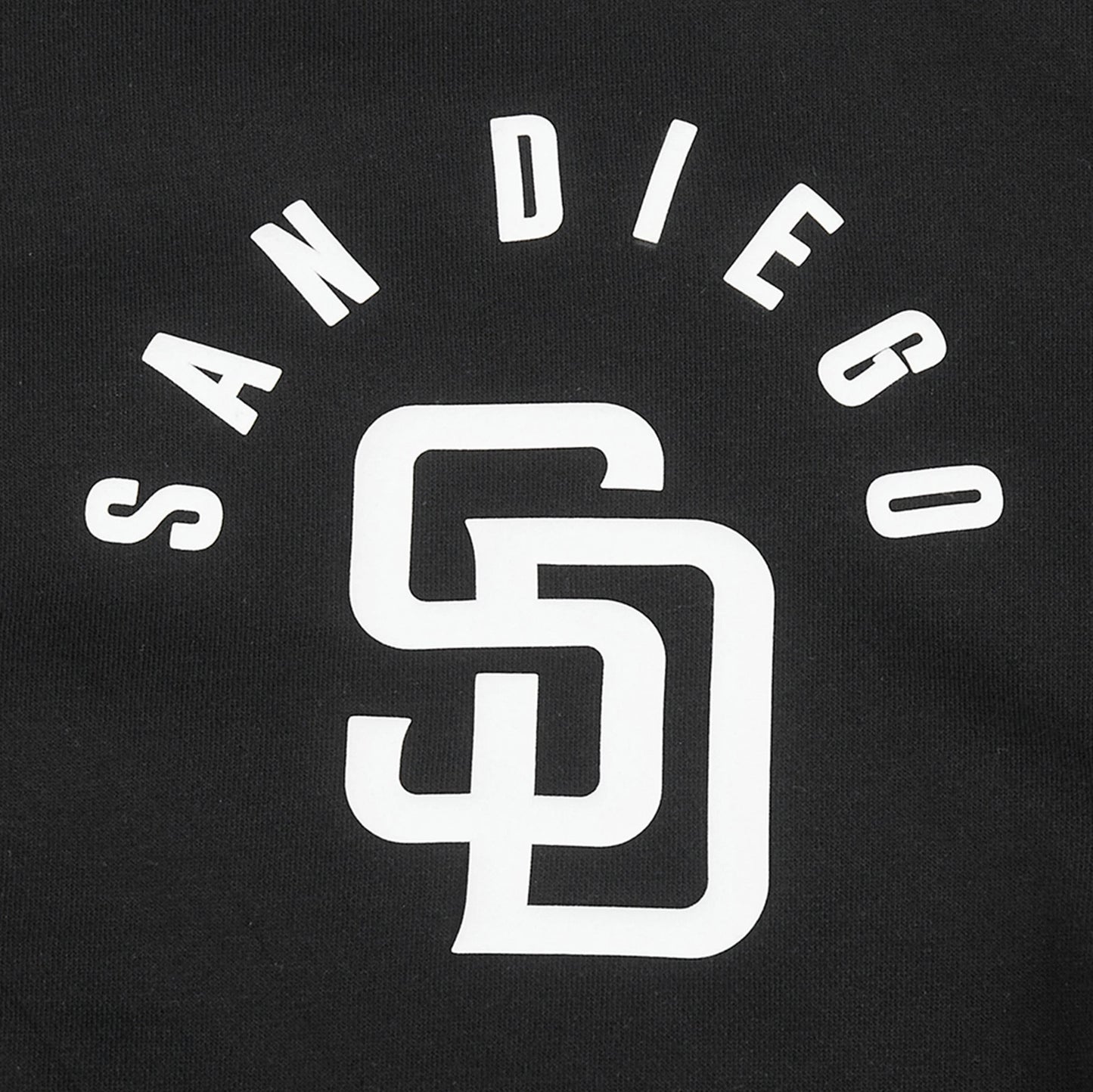San Diego Padres All Pro Fleece Zip Up Mens Hoodie (Black/White) — view 4 of 4