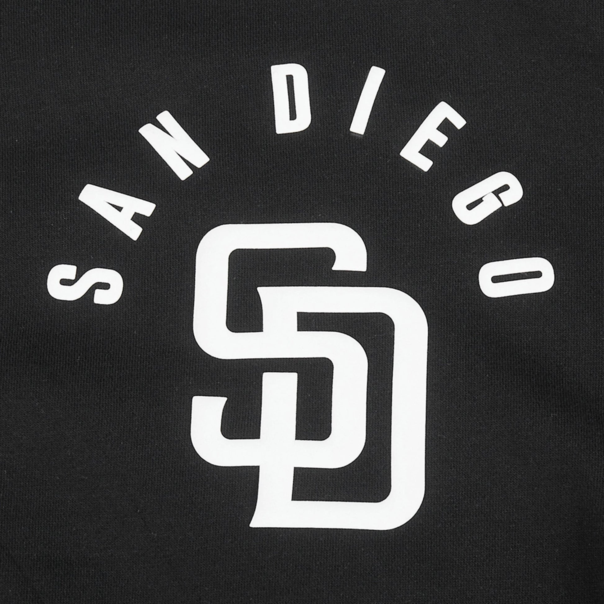 San Diego Padres All Pro Fleece Zip Up Mens Hoodie (Black/White) — view 4 of 4