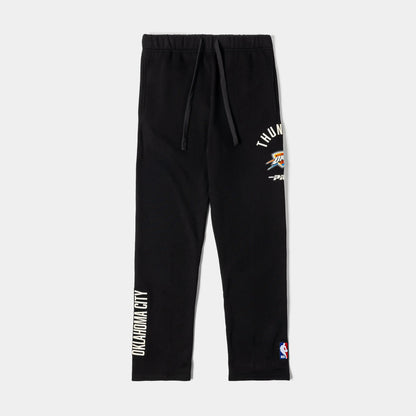 Oklahoma City Thunder Original Fleece Mens Sweatpants (Black/White) — view 1 of 4