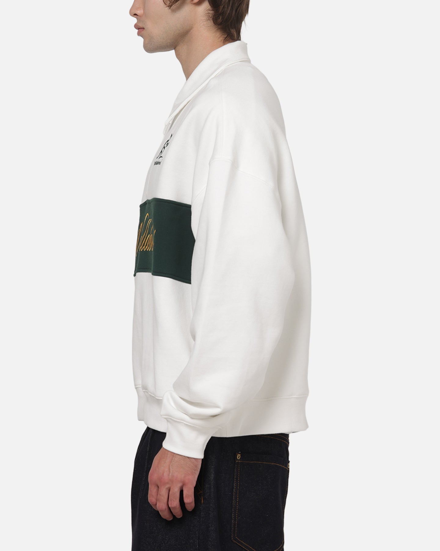 Mitchell & Ness Wallabies Heritage Quarter Zip Crewneck Vintage White — view 5 of 5