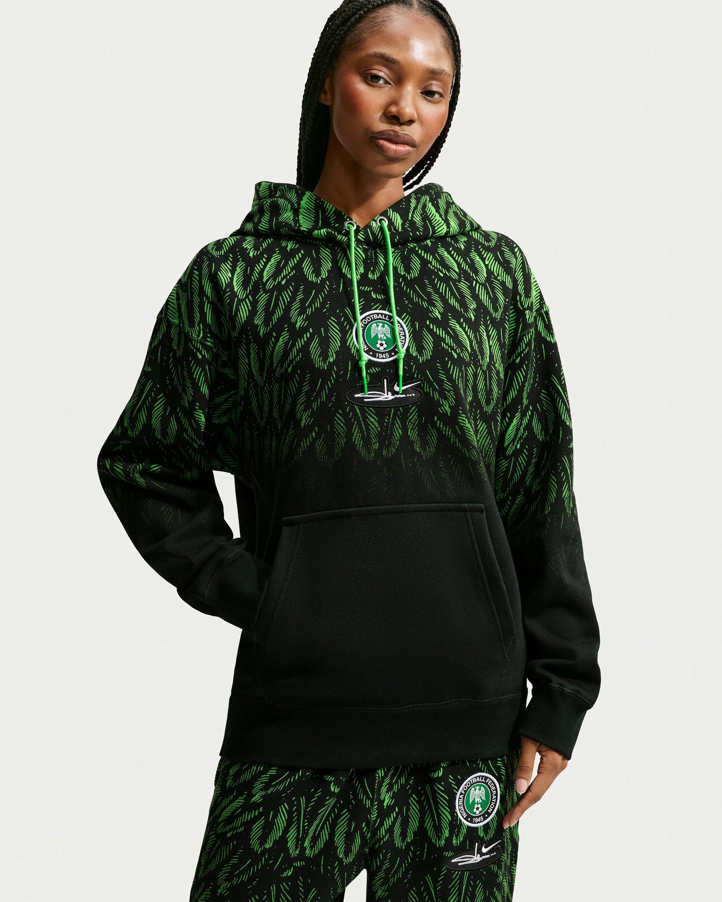 Nike x Slawn Ng Hoodie - Black/ Poison Green — view 3 of 6