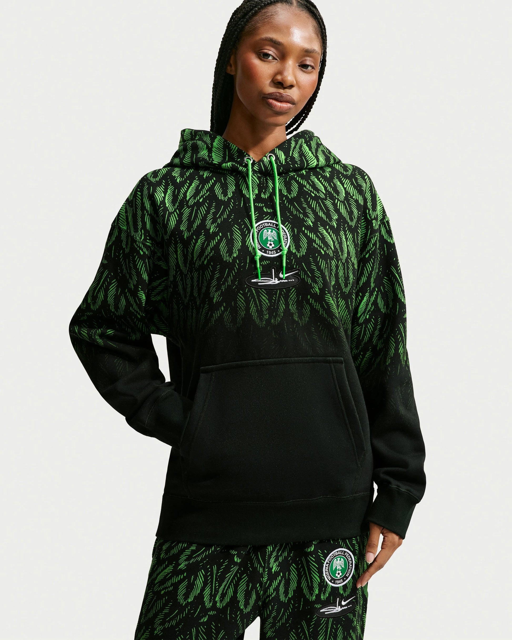 Nike x Slawn Ng Hoodie - Black/ Poison Green — view 3 of 6