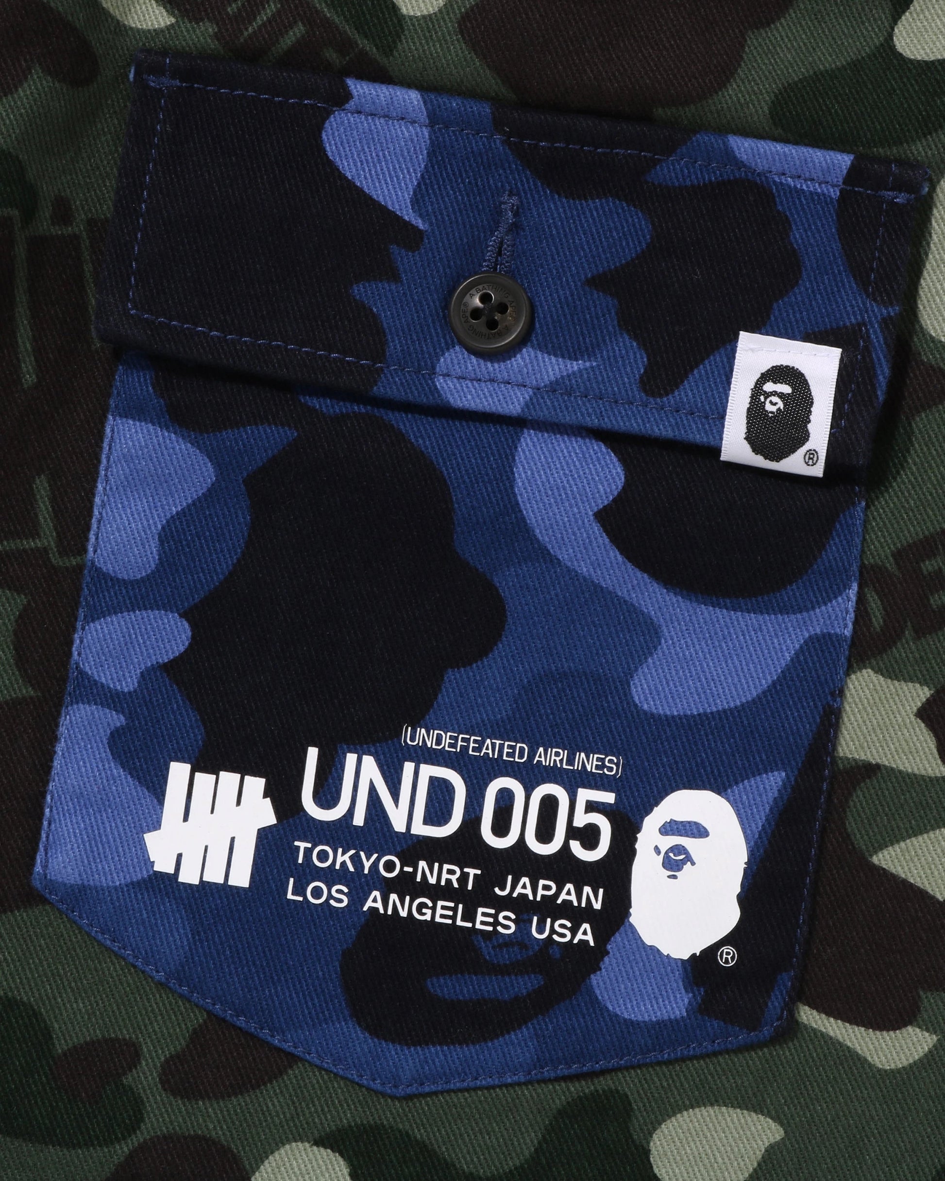 BAPE x UNDEFEATED Color Camo Flannel Pants - Navy — view 1 of 6