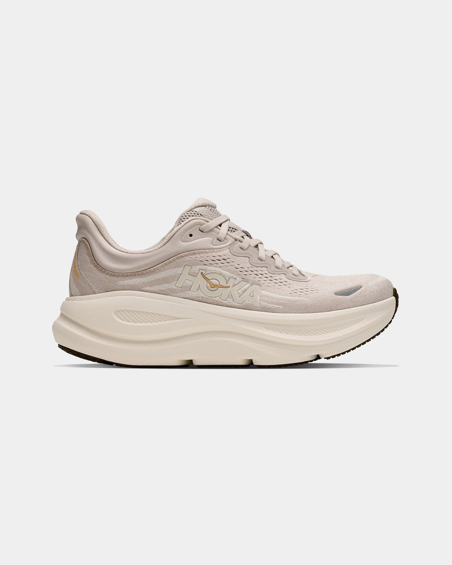 Bondi 9 Womens Running Shoes (River Rock Grey/Alabaster) — view 1 of 4