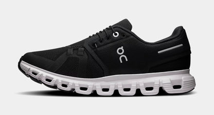 Cloud 6 Womens Running Shoes (Black/White) — view 3 of 4