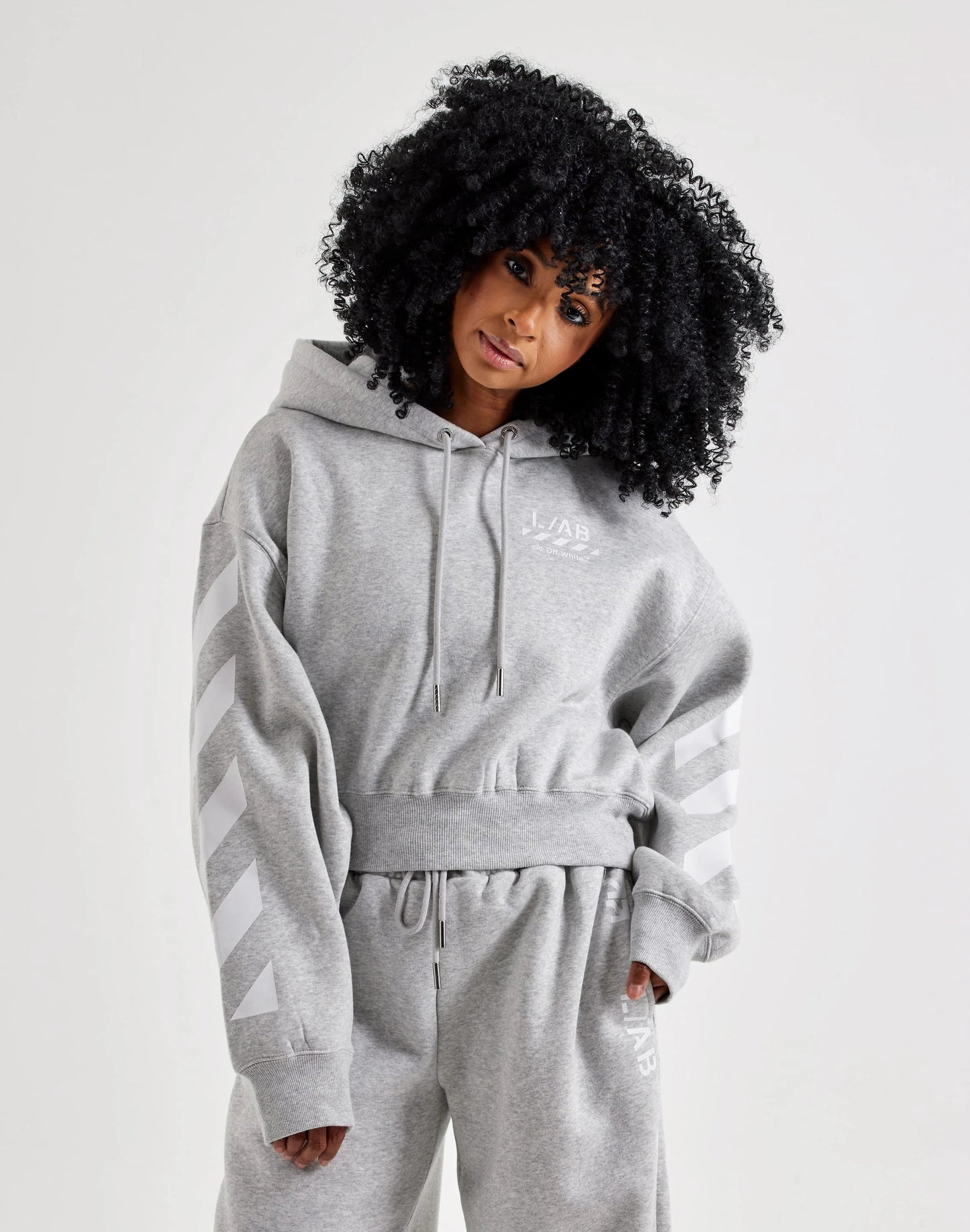Off-White L/AB Cropped Fleece Hoodie — view 1 of 6