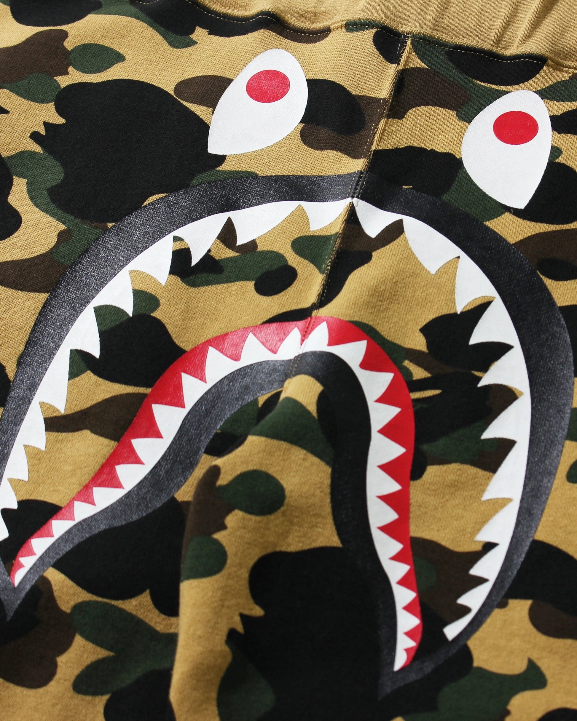 BAPE 1st Camo Shark Slim Fit Sweat Pants - Yellow Camo — view 3 of 4