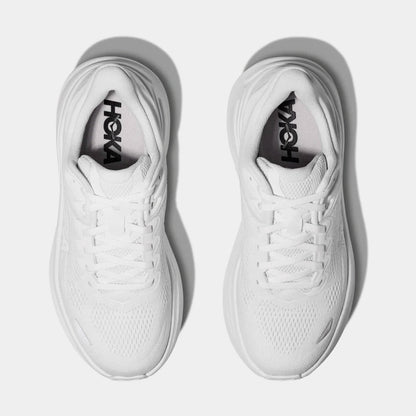 Bondi 9 Womens Running Shoes (White/White) — view 2 of 3