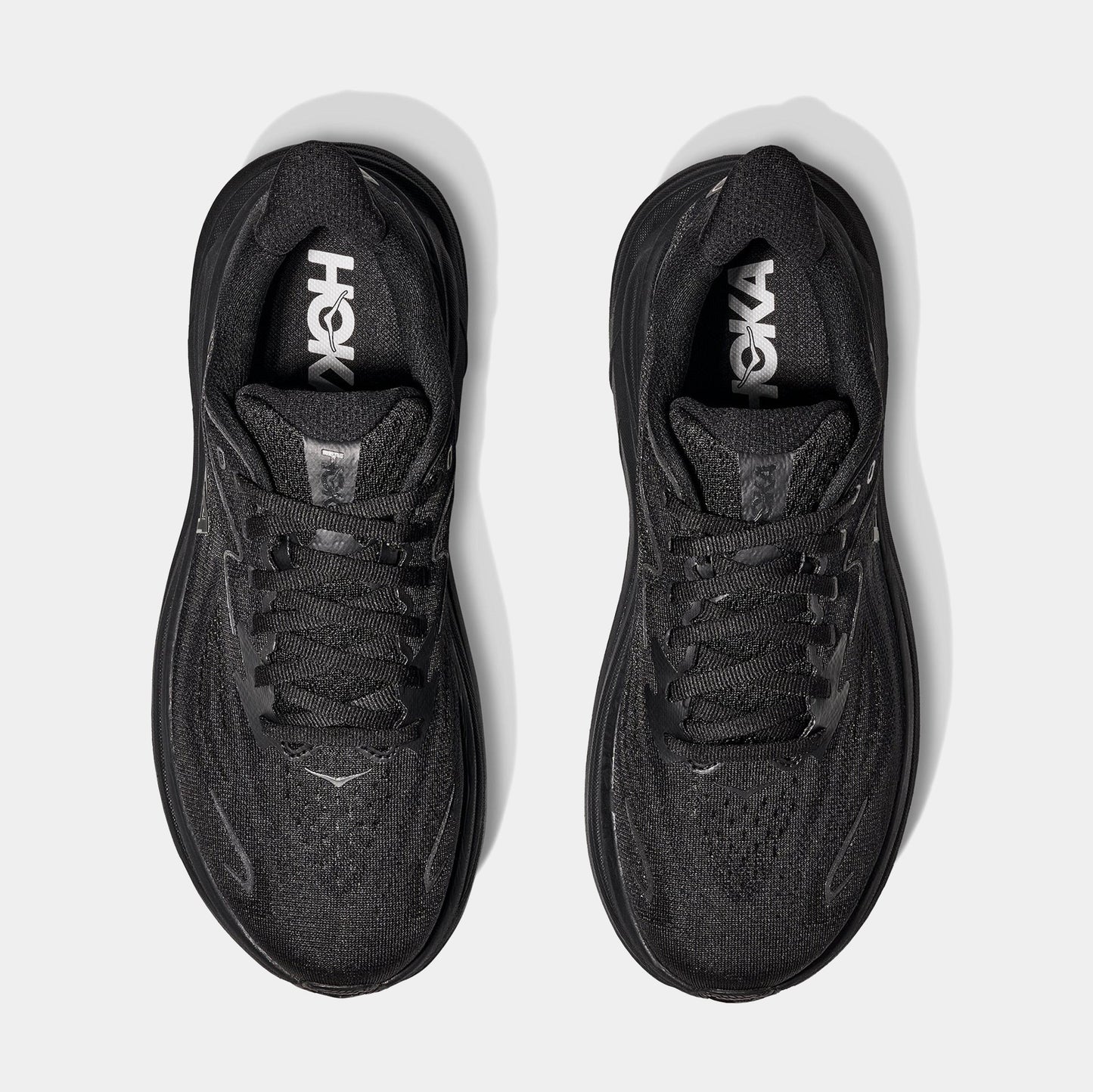Clifton 10 Womens Running Shoes (Black/Black) — view 2 of 3