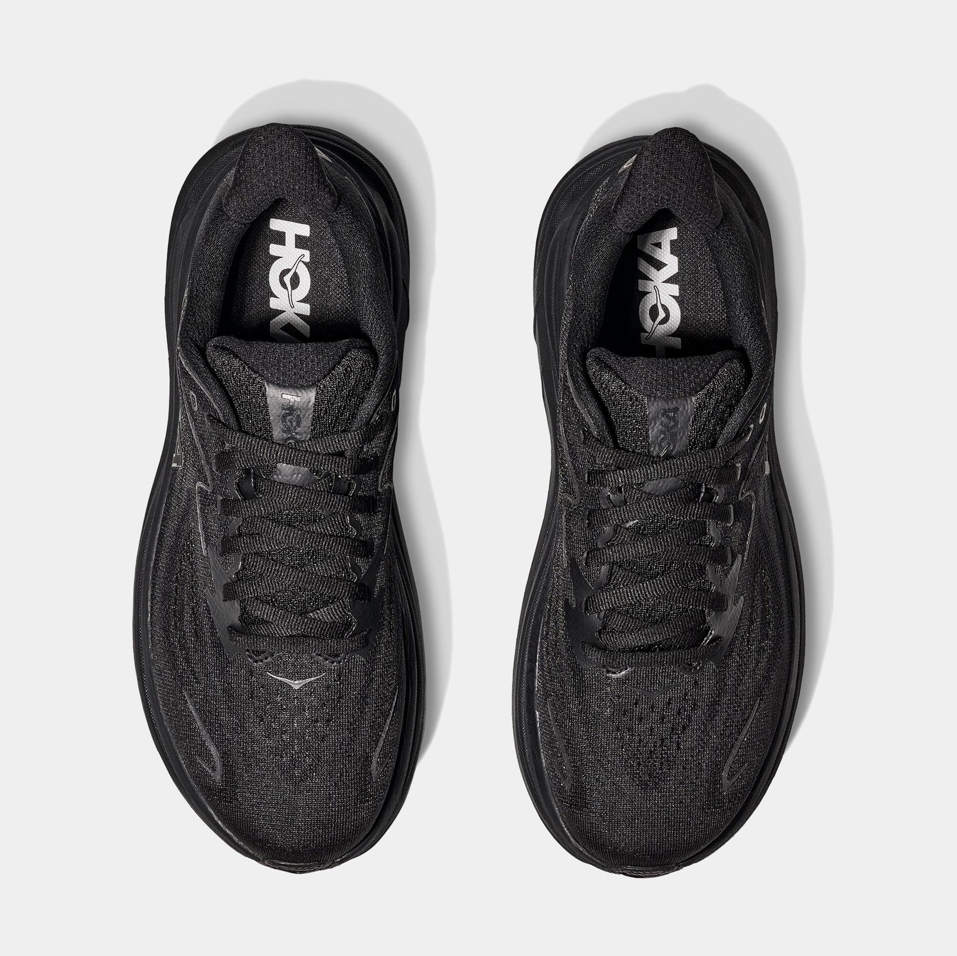 Clifton 10 Womens Running Shoes (Black/Black) — view 2 of 3