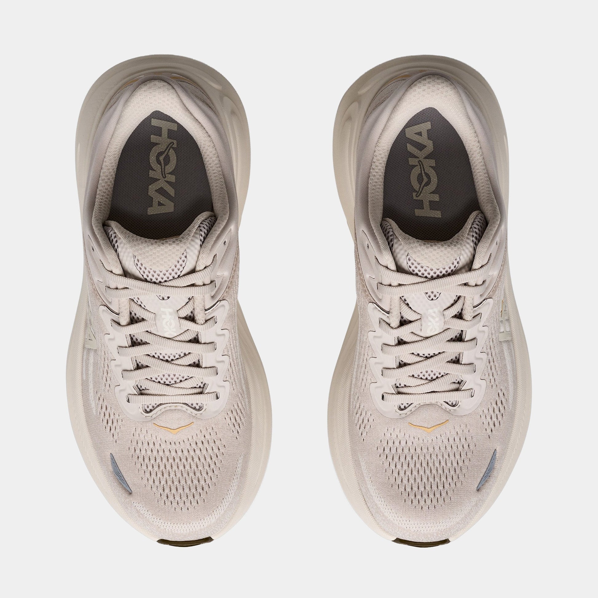 Bondi 9 Womens Running Shoes (River Rock Grey/Alabaster) — view 2 of 4