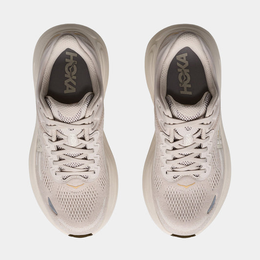 Bondi 9 Womens Running Shoes (River Rock Grey/Alabaster) — view 2 of 4