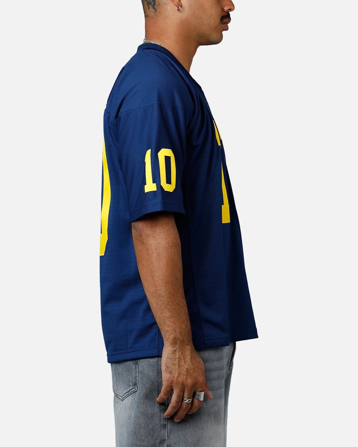Mitchell & Ness University Of Michigan Wolverines Tom Brady #10 1999 Home Jersey Navy — view 4 of 6