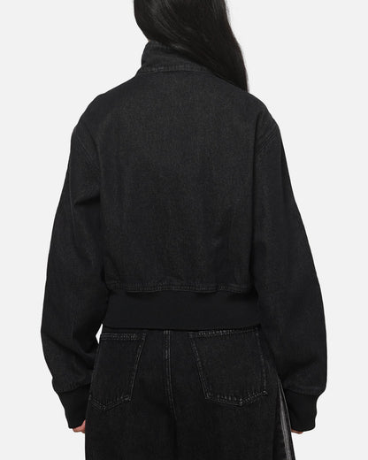 Adidas Women's Firebird Denim Track Jacket True Black — view 3 of 5
