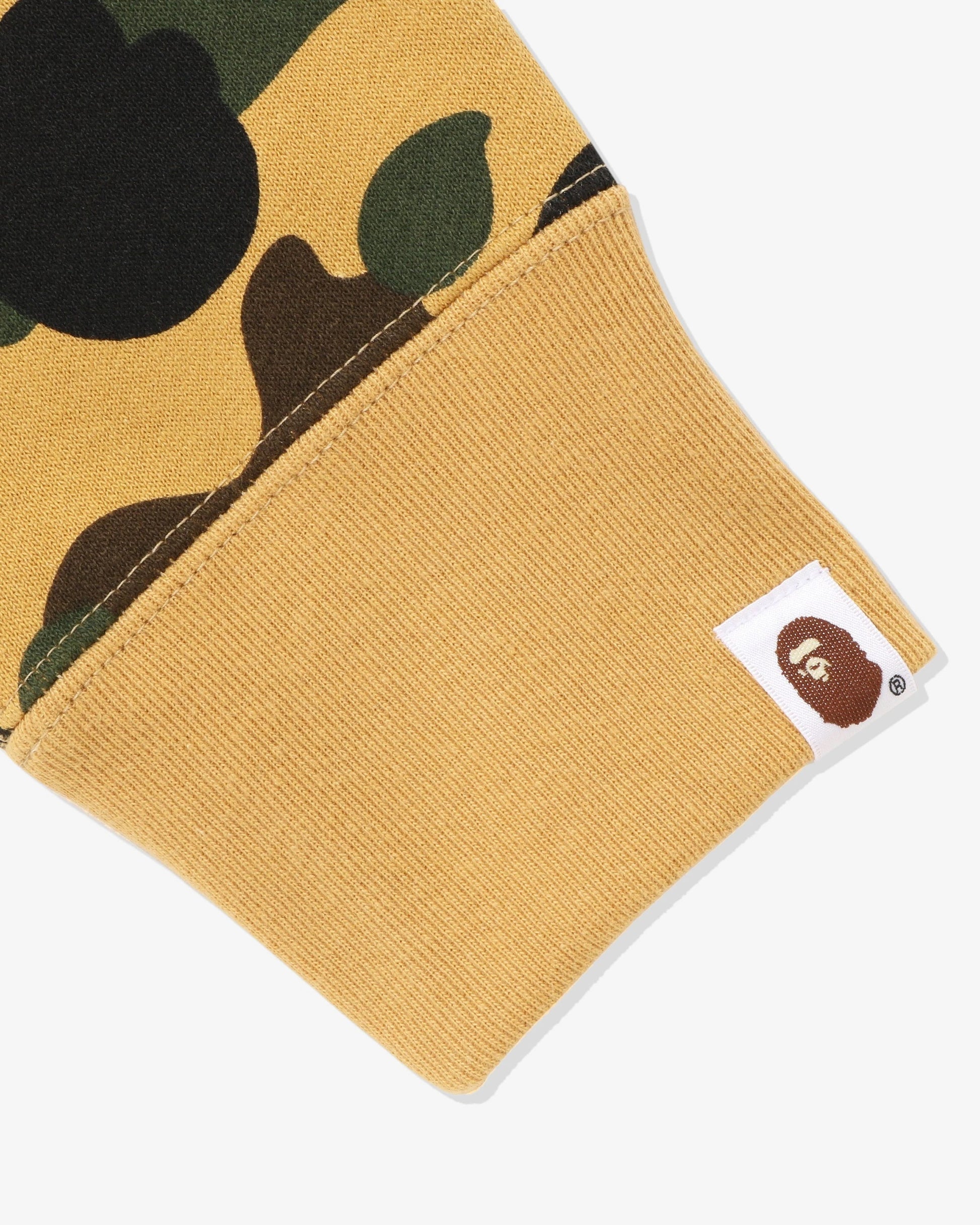 BAPE 1st Camo Ape Head Patched Full Zip Hoodie - Yellow Camo — view 4 of 4