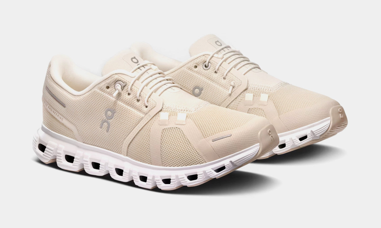 Cloud 6 Womens Running Shoes (Pearl/White/White) — view 3 of 3