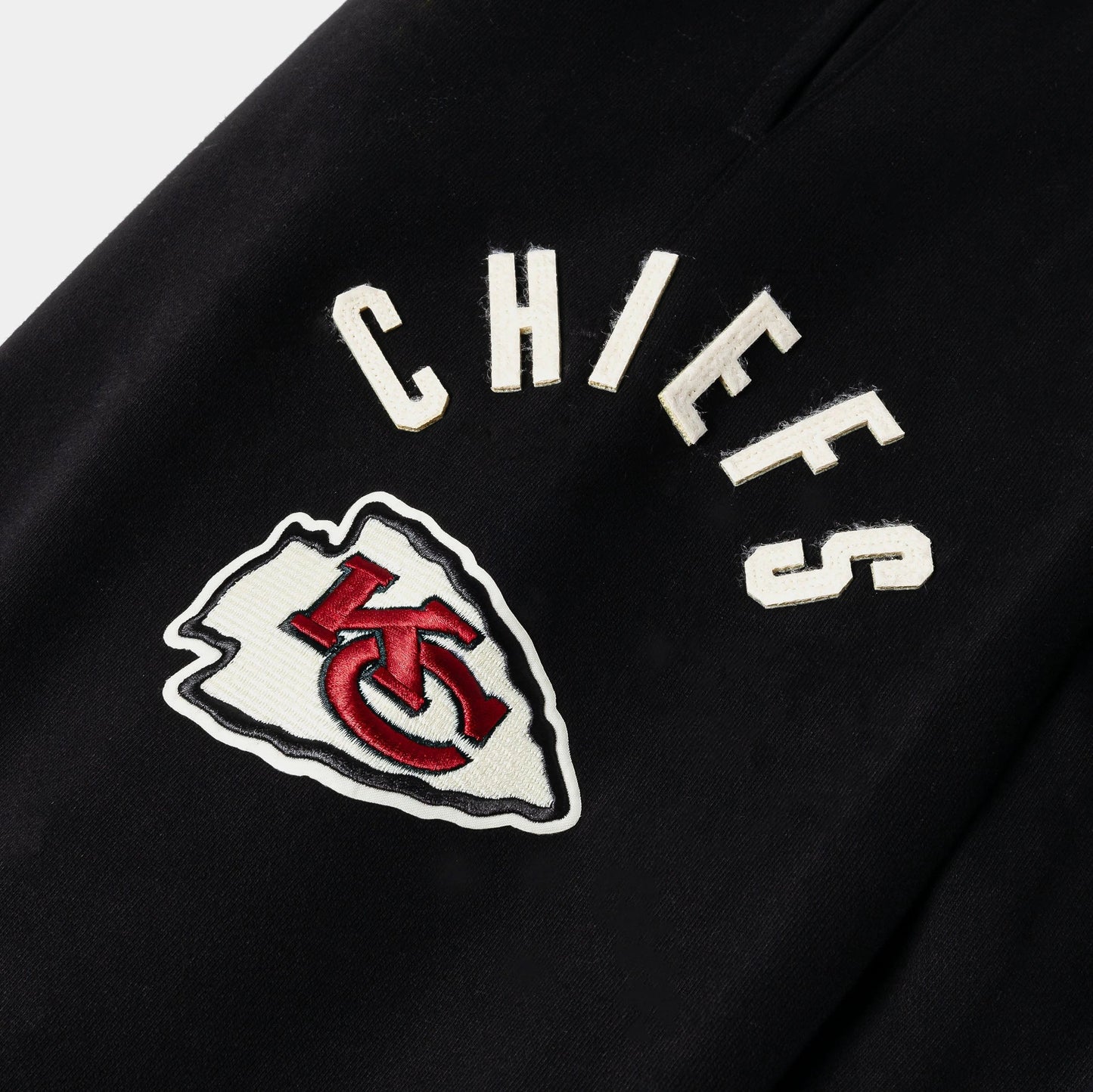 Kansas City Chiefs Original Fleece Mens Sweatpants (Black/White) — view 3 of 4