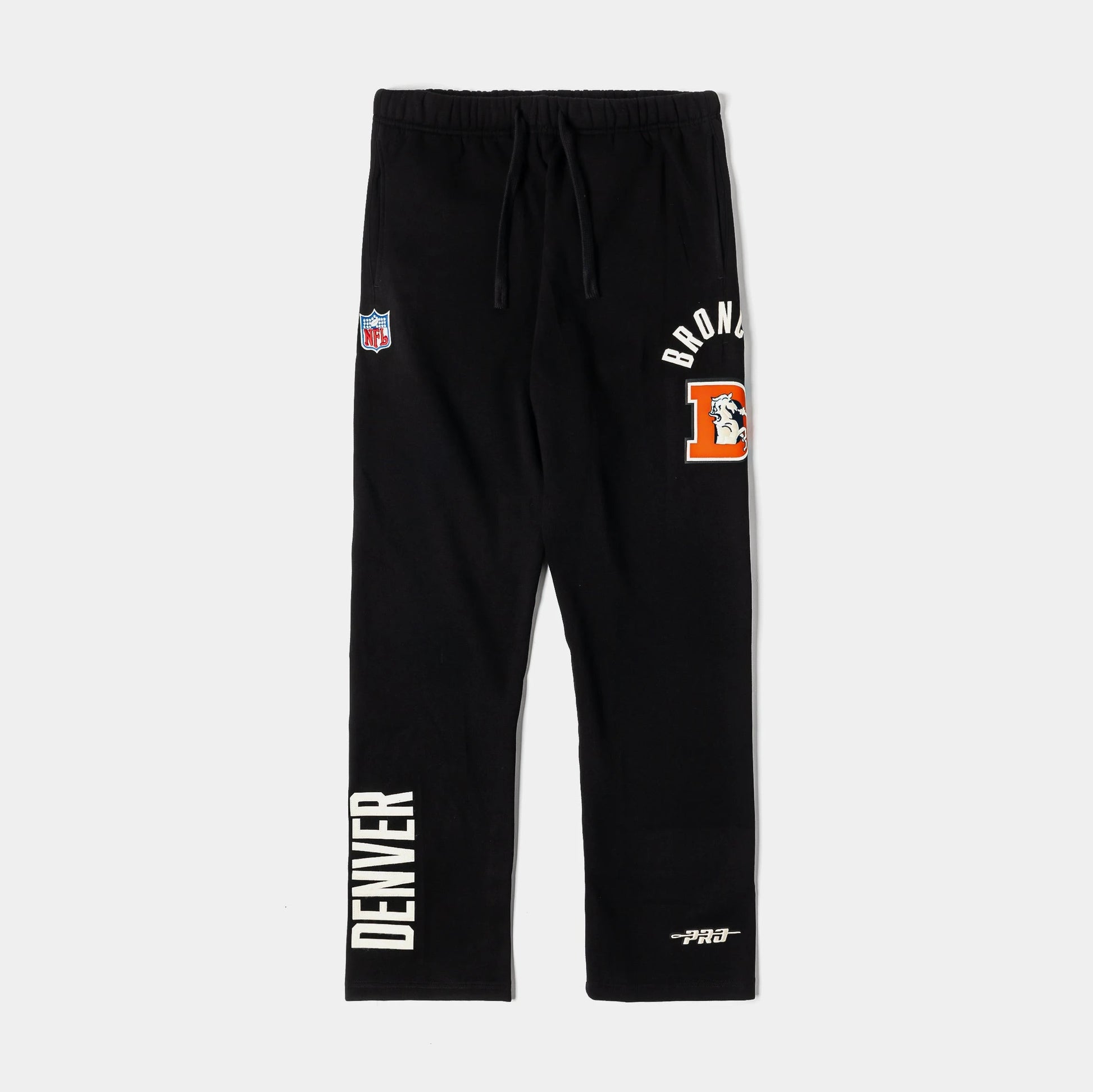 Denver Broncos Original Fleece Mens Sweatpants (Black/White) — view 1 of 4