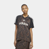 adidas Snake Print Satin Womens Jersey (Earth Strata/Aurora Coffee)