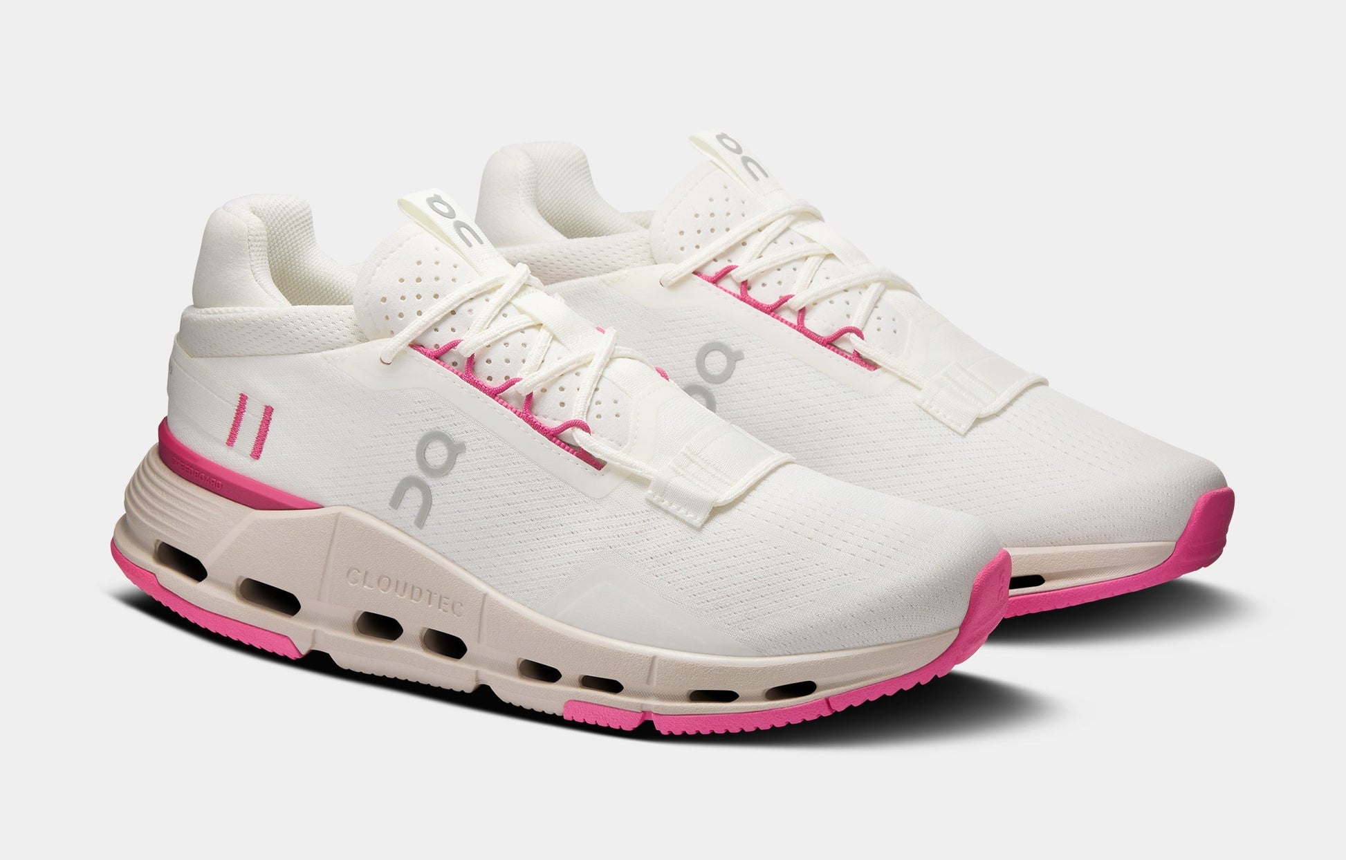 Cloudnova 2 Womens Running Shoes (Beige/Pink) — view 4 of 4