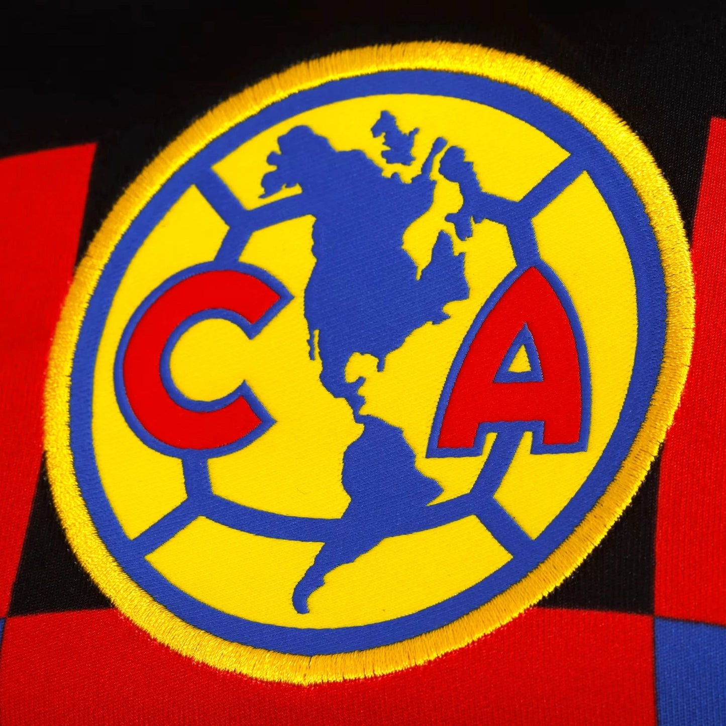 Club America Caliente Home Mens Jersey in Yellow / Black — view 3 of 4
