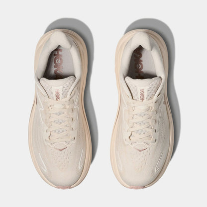 Clifton 10 Womens Running Shoes (Alabaster/Rose Gold) — view 2 of 3