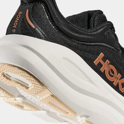 Bondi 9 Womens Running Shoes (Black/Gold) — view 4 of 4