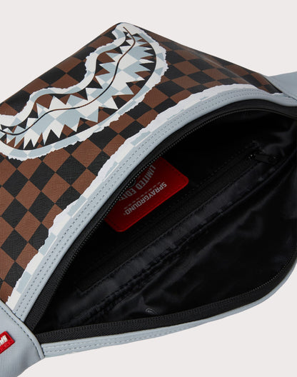 Sprayground Checkered Tear Crossbody Bag
