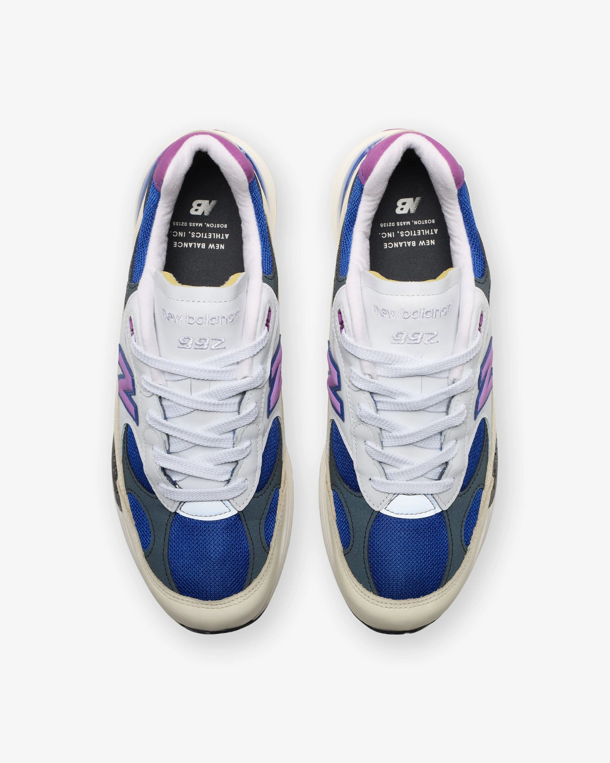 New Balance 992 'made In Usa' - White/ Team Royal — view 4 of 5