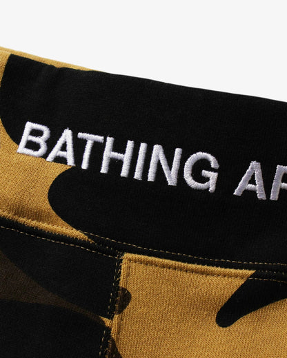 BAPE Giant 1st Camo Wide Fit Sweat Shorts - Yellow Camo — view 3 of 4