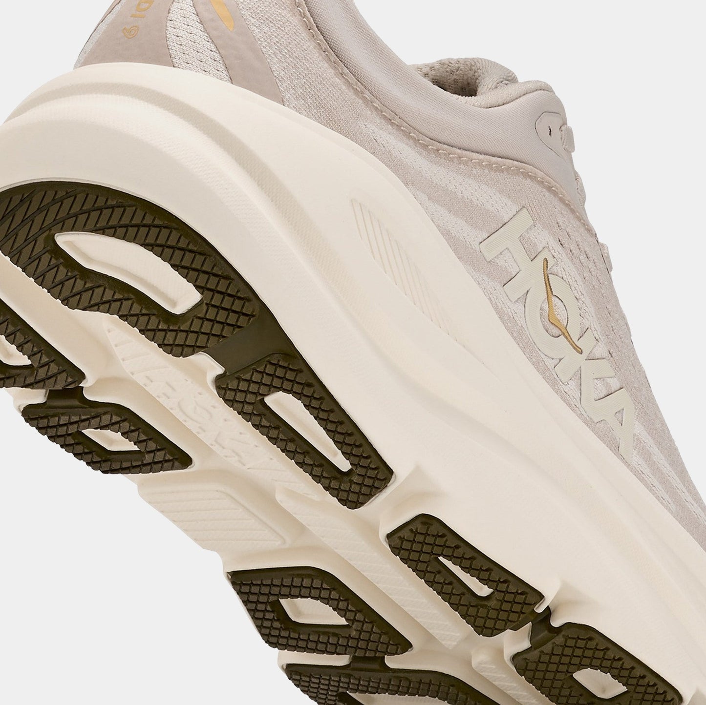 Bondi 9 Womens Running Shoes (River Rock Grey/Alabaster) — view 4 of 4