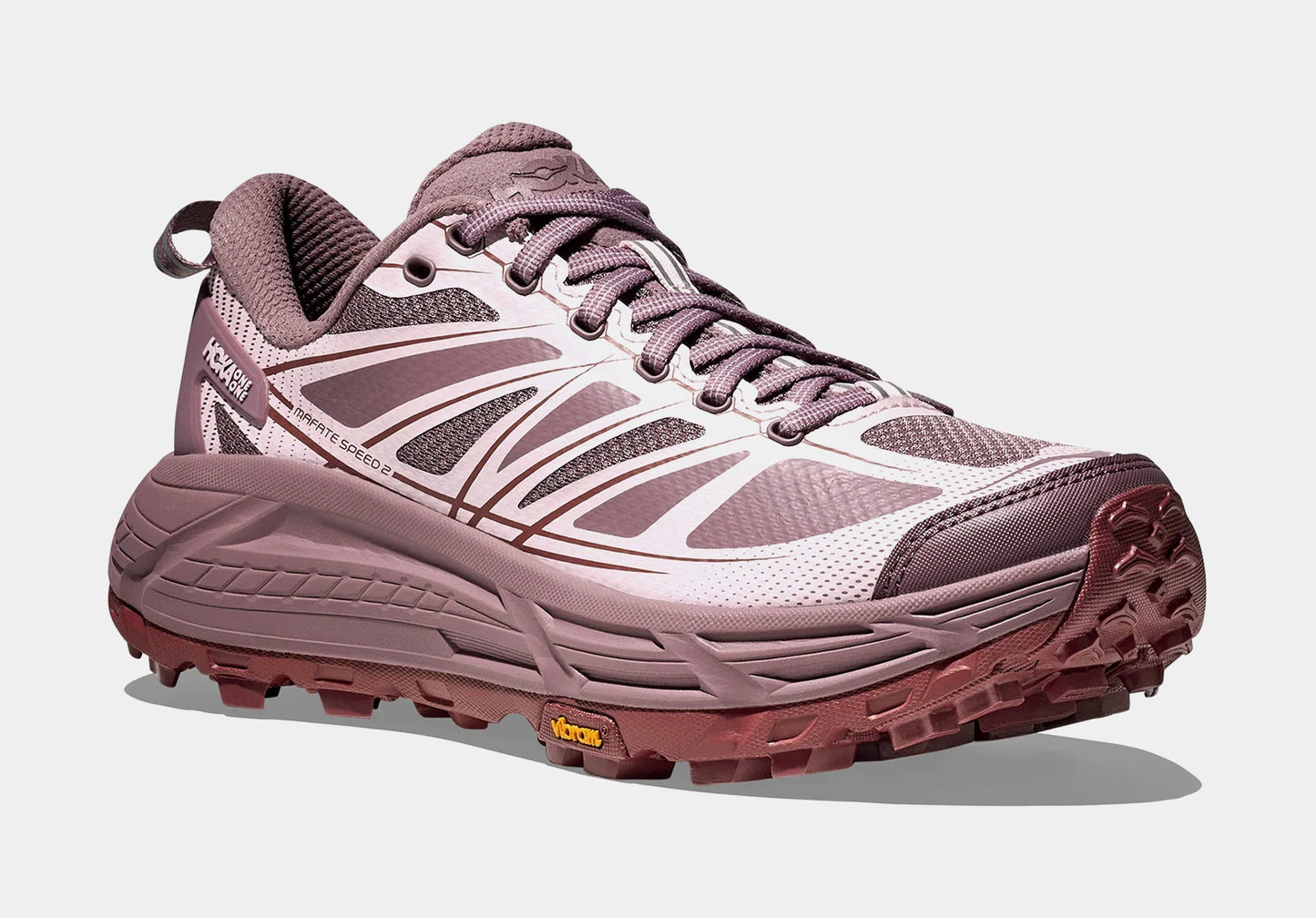Mafate Speed 2 Womens Running Shoes (Classic Mauve/Carnation) — view 3 of 3